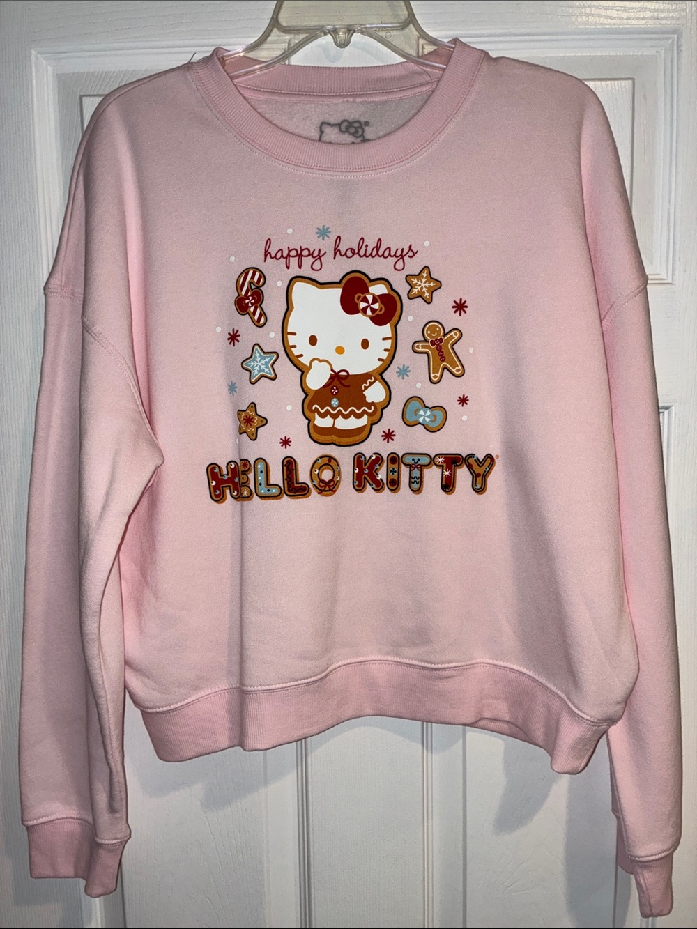 Hello Kitty Holiday Crewneck Sweatshirt, Pink, Size Small, New with tags!!